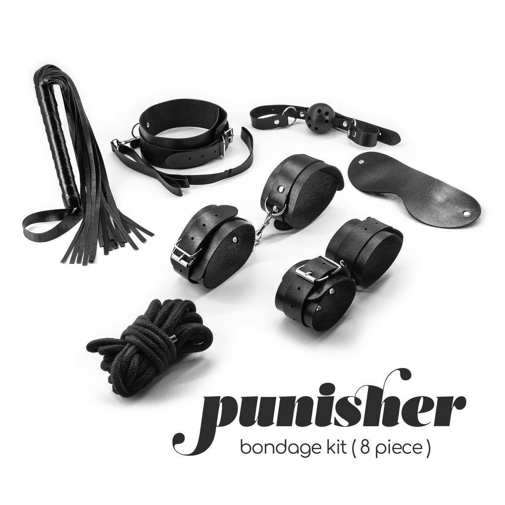 Kit Bondage Punisher Com 8 Peças Crushious