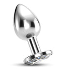 Plug Anal Joia Bijou Transparente Médio Crushious Com Bolsa Aveludada Grátis