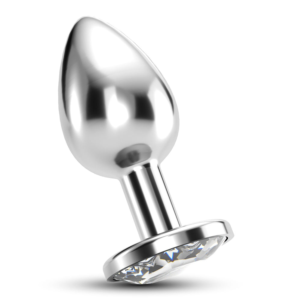Plug Anal Joia Bijou Transparente Grande Crushious Com Bolsa Aveludada Grátis