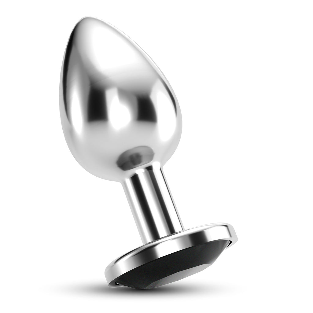 Plug Anal Joia Bijou Preto Médio Crushious Com Bolsa Aveludada Grátis