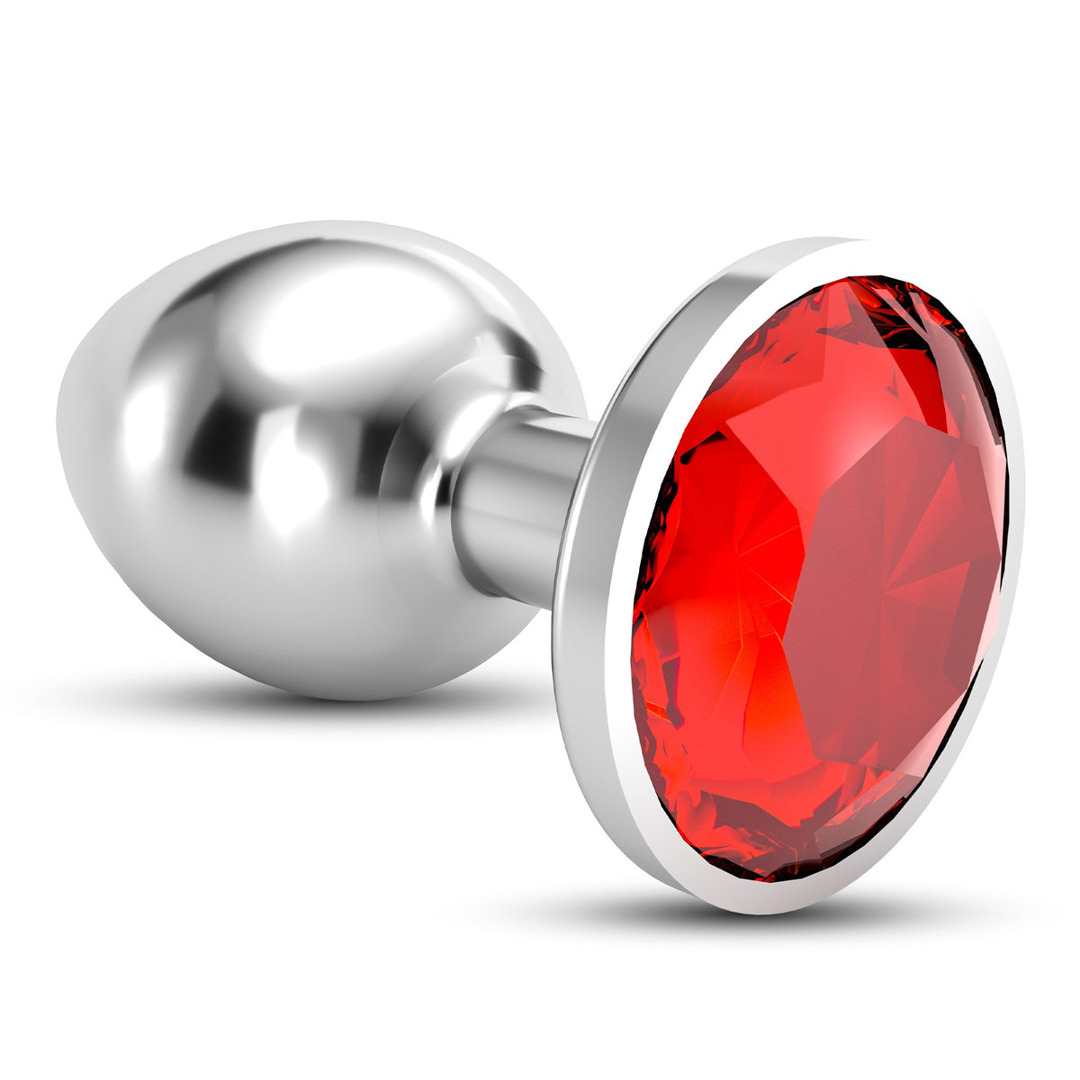 Plug Anal Joia Bijou Vermelho Médio Crushious Com Bolsa Aveludada Grátis