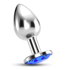 Plug Anal Joia Bijou Azul Médio Crushious Com Bolsa Aveludada Grátis