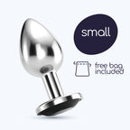 Plug Anal Joia Bijou Preto Pequeno Crushious Com Bolsa Aveludada Grátis
