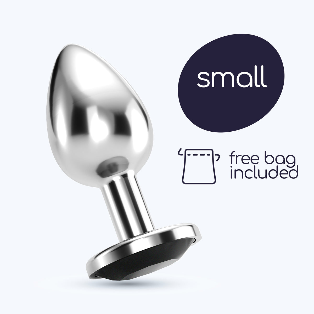 Plug Anal Joia Bijou Preto Pequeno Crushious Com Bolsa Aveludada Grátis