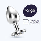 Plug Anal Joia Bijou Transparente Grande Crushious Com Bolsa Aveludada Grátis