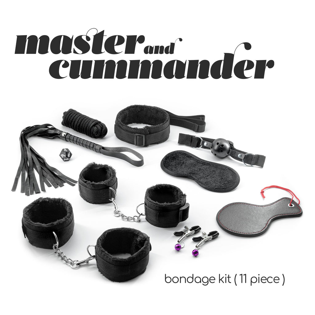 Kit Bondage Master & Cummander Com 11 Peças Crushious