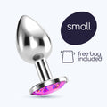 Plug Anal Joia Bijou Rosa Pequeno Crushious Com Bolsa Aveludada Grátis