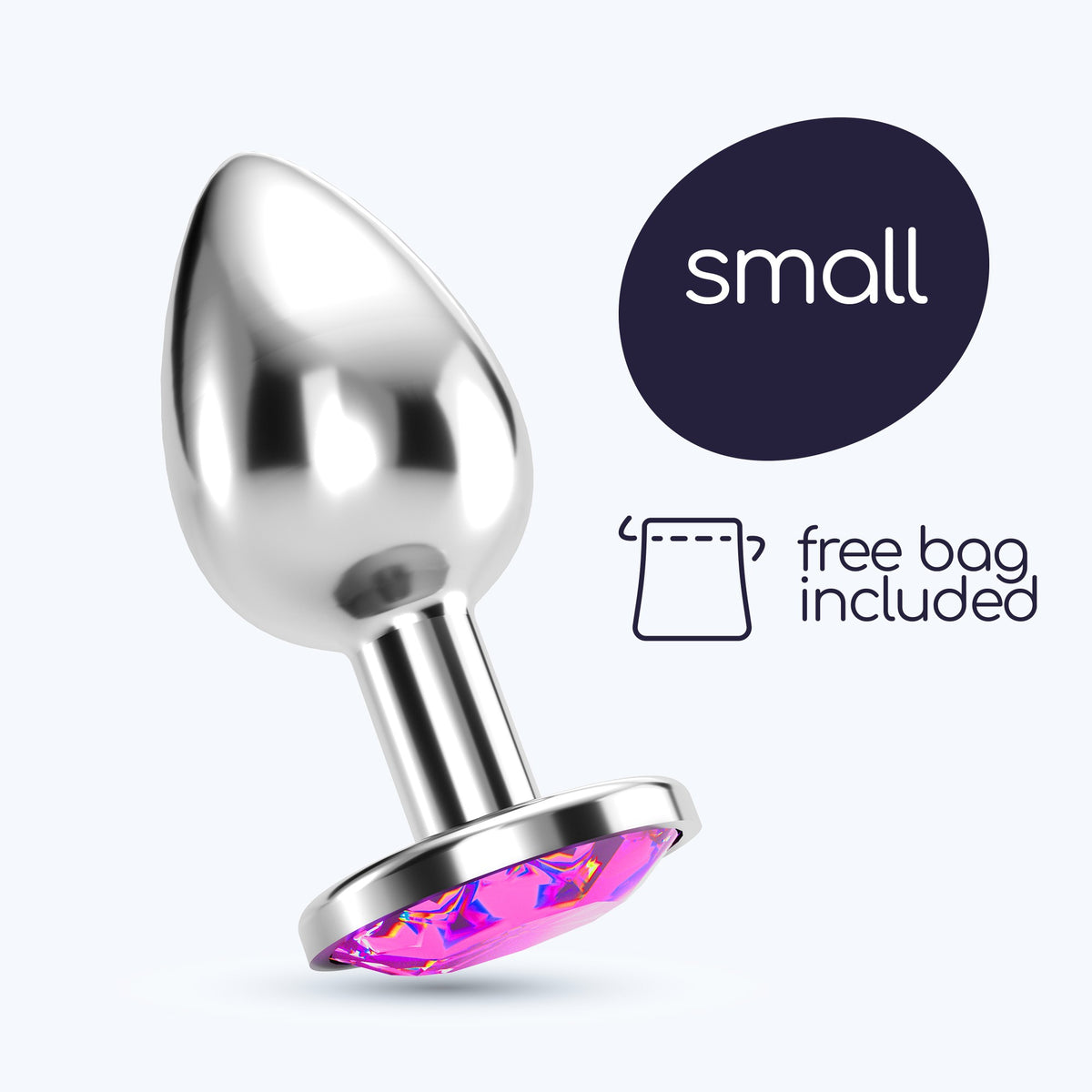 Plug Anal Joia Bijou Rosa Pequeno Crushious Com Bolsa Aveludada Grátis