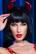 Fantasia De Diabinha Cr-4477 Vermelho E Preto