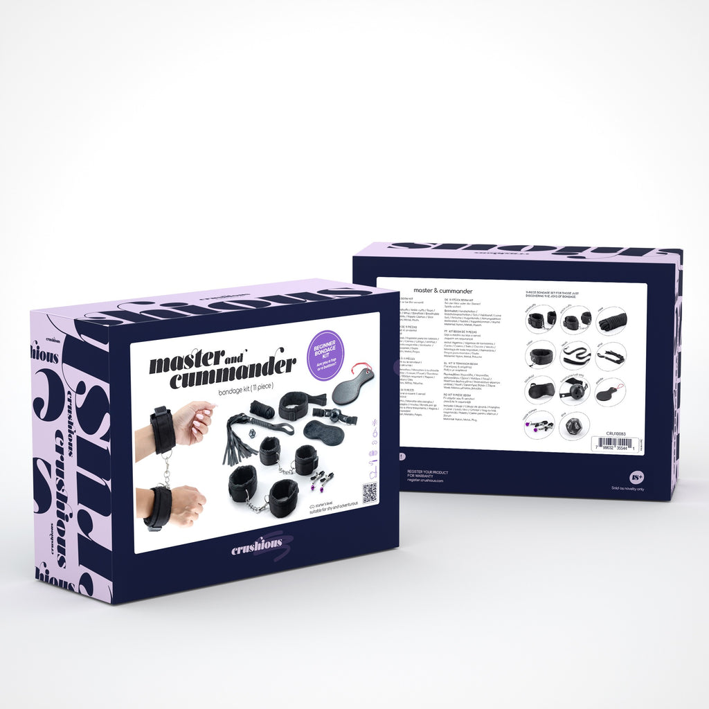 Kit Bondage Master & Cummander Com 11 Peças Crushious