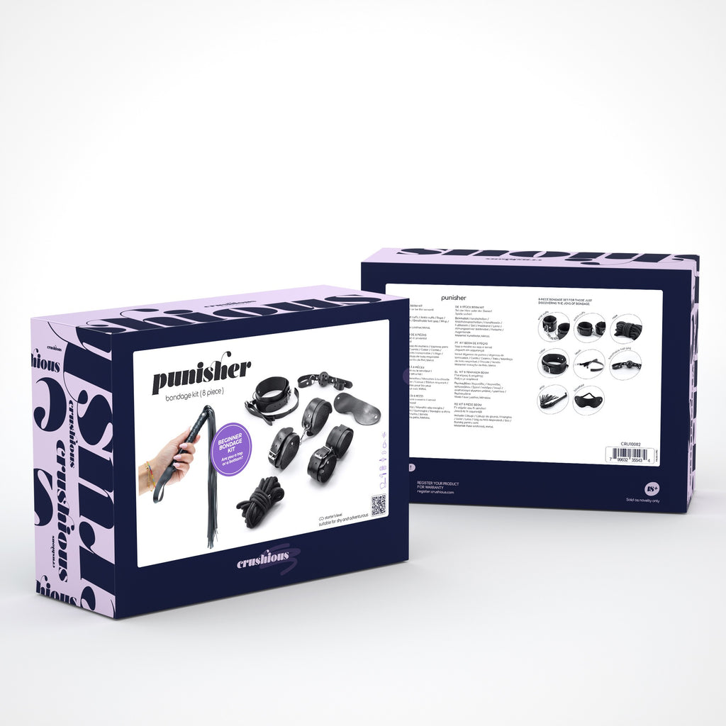 Kit Bondage Punisher Com 8 Peças Crushious
