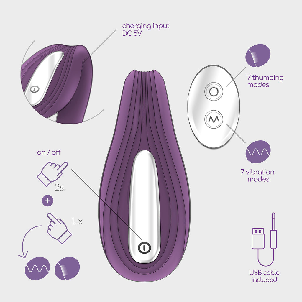 Vibrador Recarregável Com Comando Pleasuriser E Oferta De Lubrificante À Base De Água Crushious