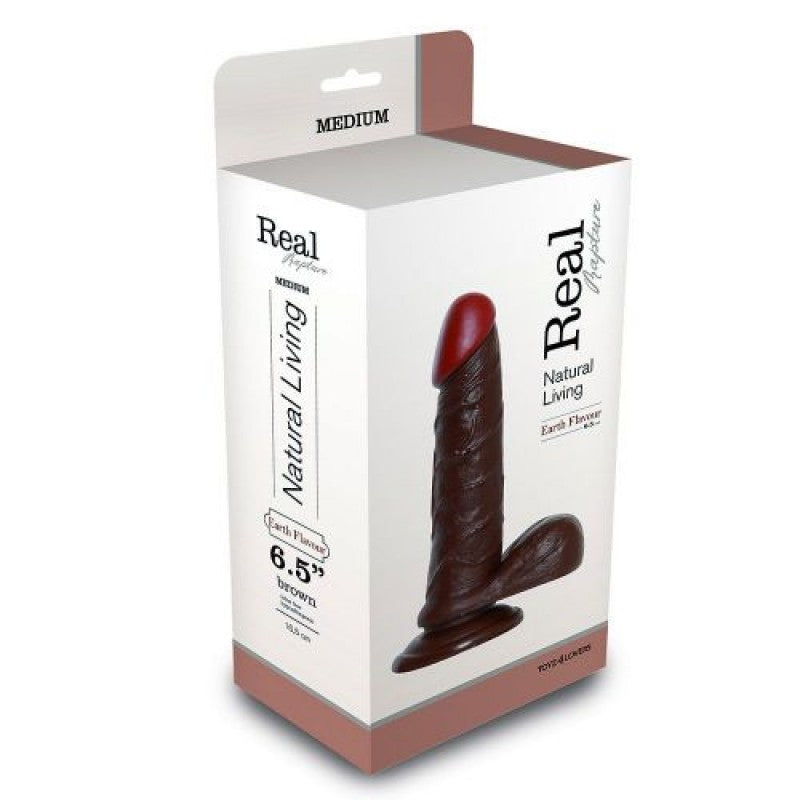 Dildo Realístico Real Rapture Earth Flavour 6.5'' Negro