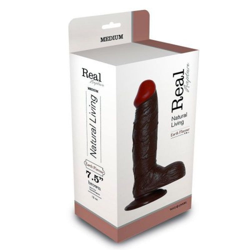 Dildo Realístico Real Rapture Earth Flavour 7.5'' Negro