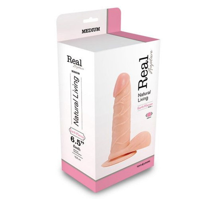 Vibrador Realístico Real Rapture Earth Flavour 6.5'' Branco