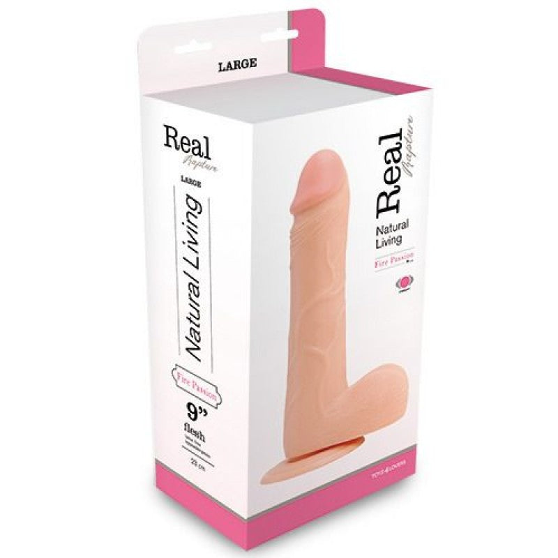 Vibrador Realístico Real Rapture Fire Passion 9'' Branco