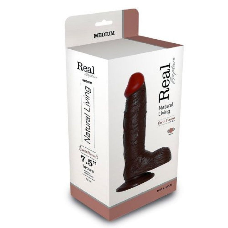 Vibrador Realístico Real Rapture Earth Flavour 7.5'' Negro