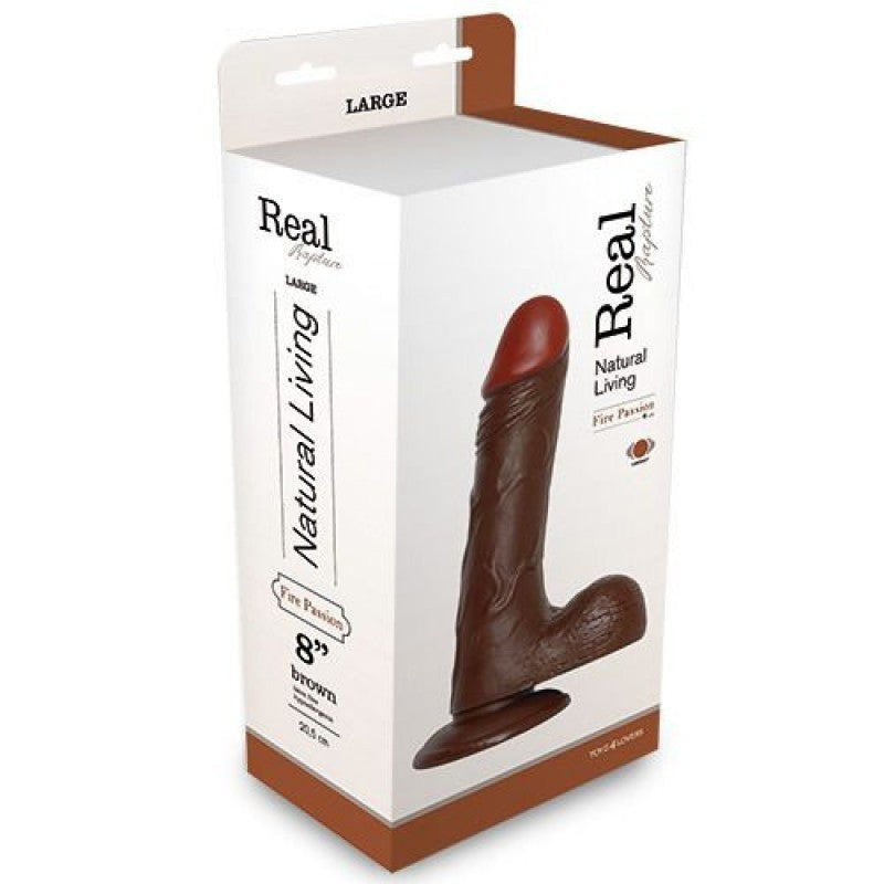 Vibrador Realístico Real Rapture Fire Passion 8'' Negro