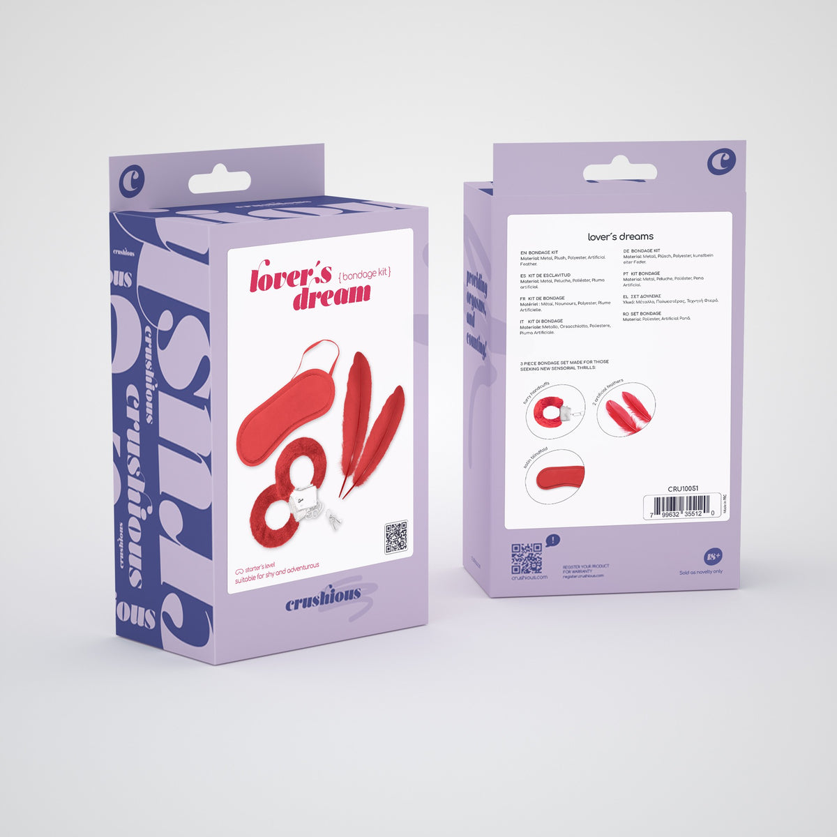 Kit Bondage Lover'S Dream Crushious Vermelho