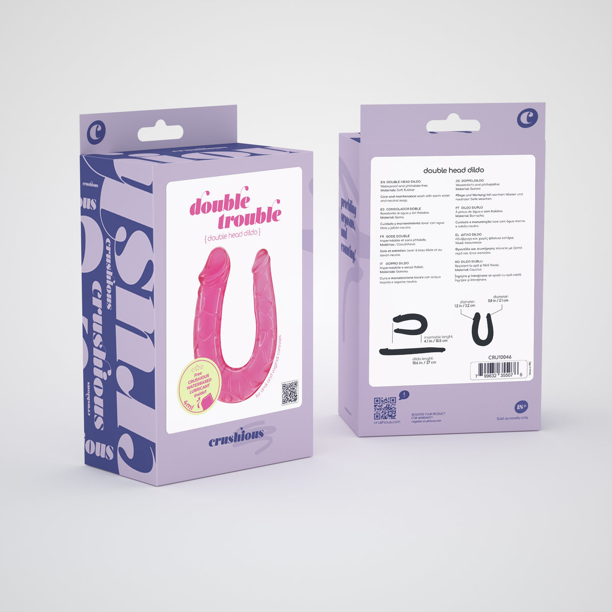 Dildo Duplo Double Trouble Crushious Rosa