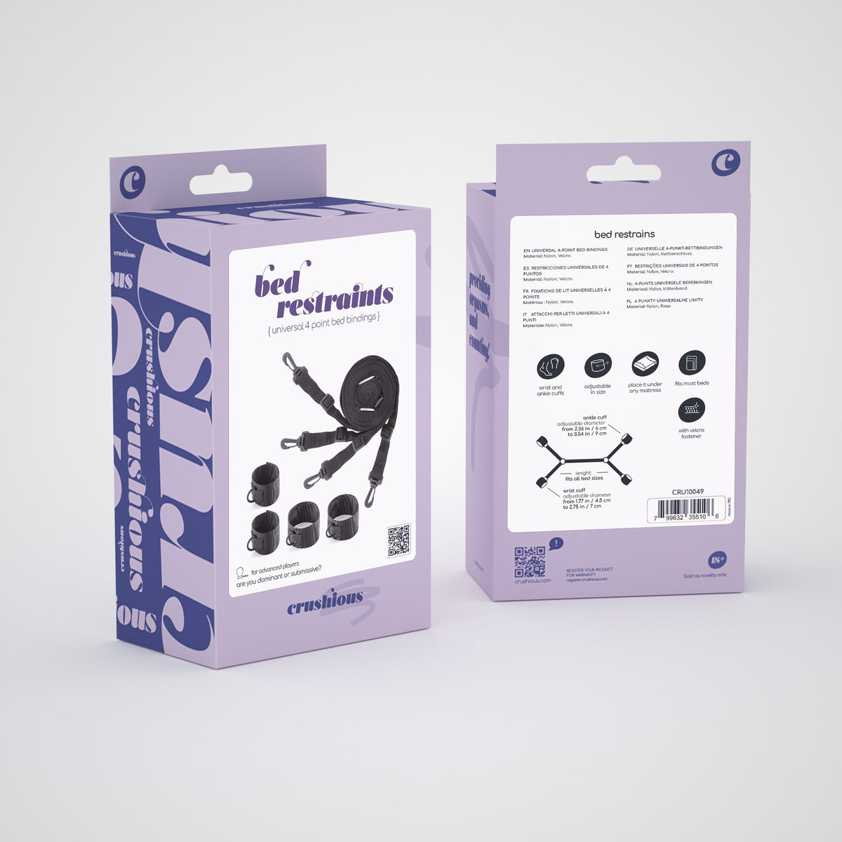 Restrições Universais Bed Restraints Crushious