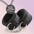 Algemas De Velcro Tough Love Com Corrente De 40Cm Extra Crushious Pretas