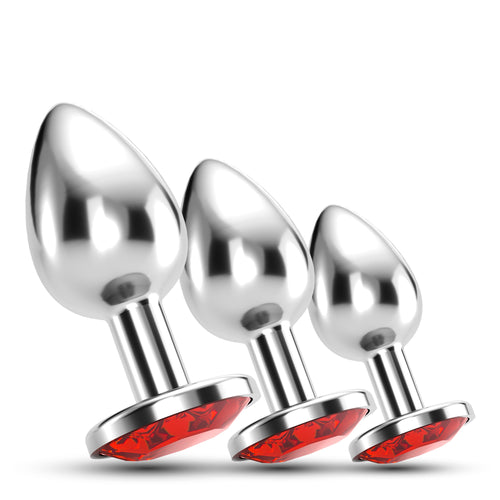 Anal Train Trio Bijou Vermelho Crushious Com Bolsas Individuais Grátis