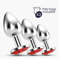 Anal Train Trio Bijou Vermelho Crushious Com Bolsas Individuais Grátis