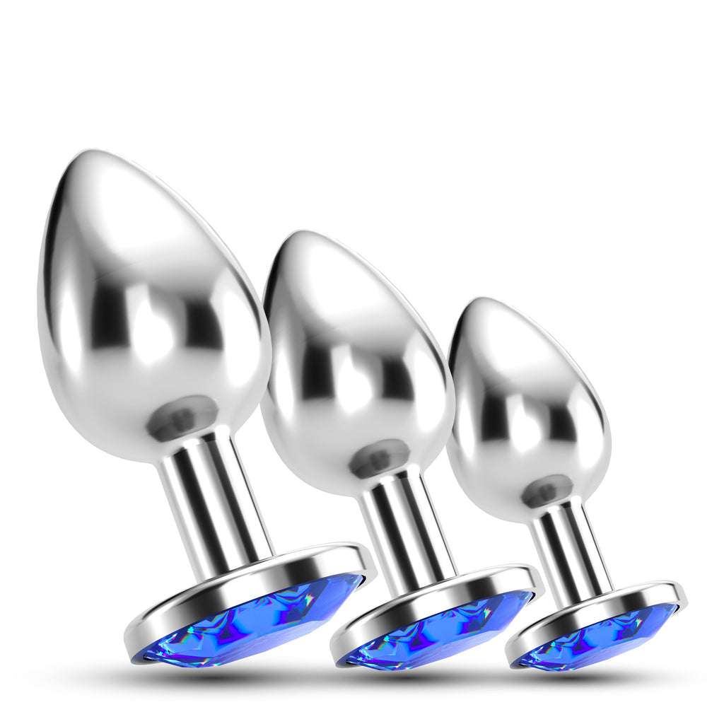 Anal Train Trio Bijou Azul Crushious Com Bolsas Individuais Grátis