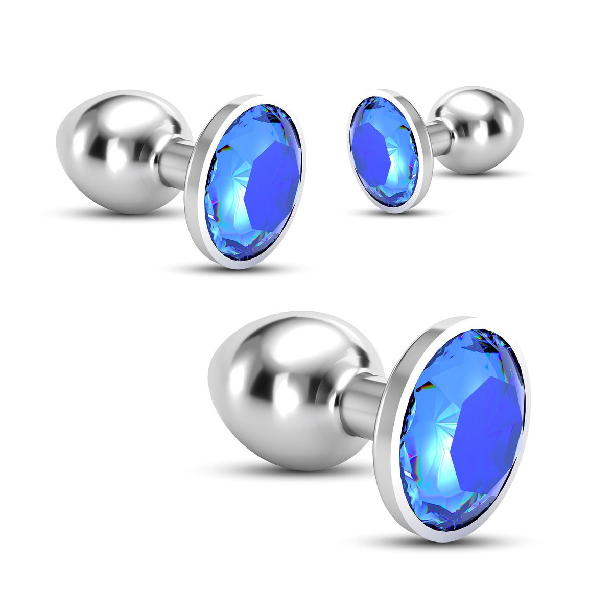 Anal Train Trio Bijou Azul Crushious Com Bolsas Individuais Grátis