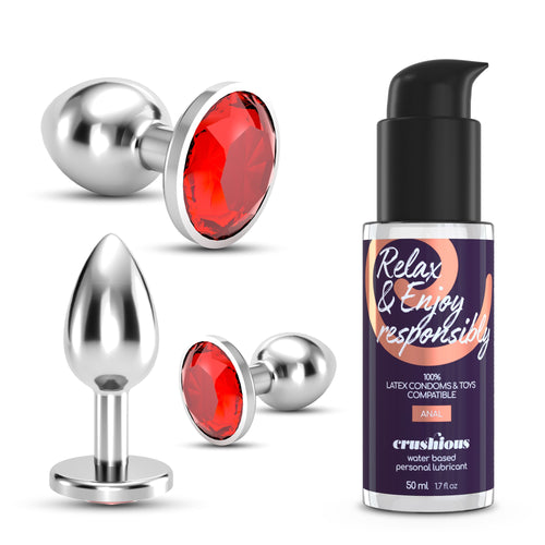 Bijou Anal Wet Train Trio Crushious Vermelho