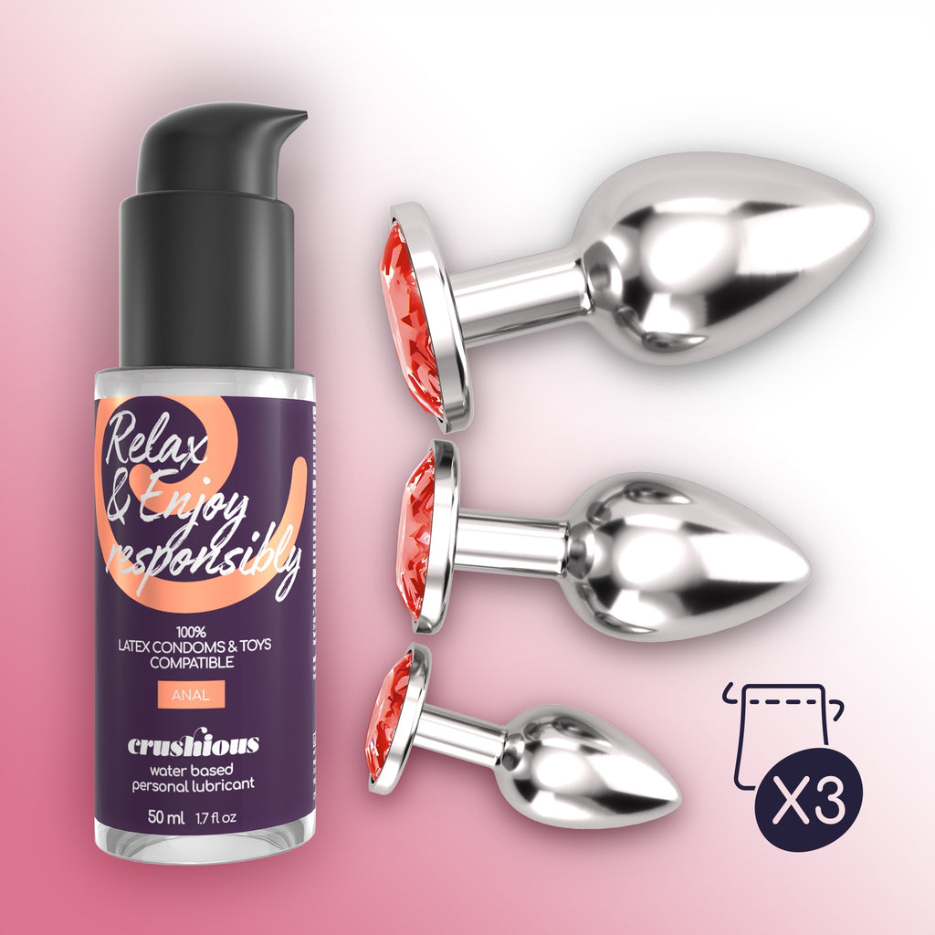 Bijou Anal Wet Train Trio Crushious Vermelho