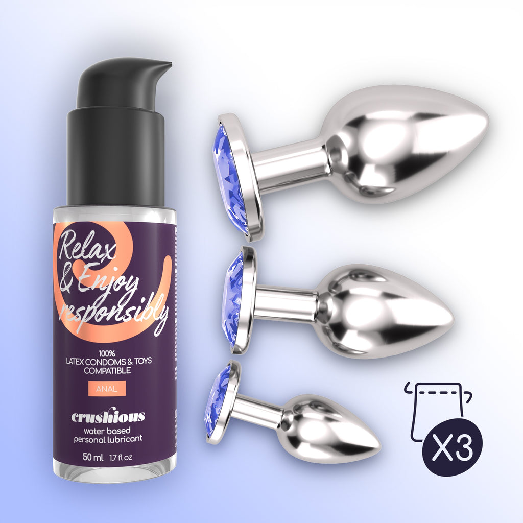 Bijou Anal Wet Train Trio Crushious Azul