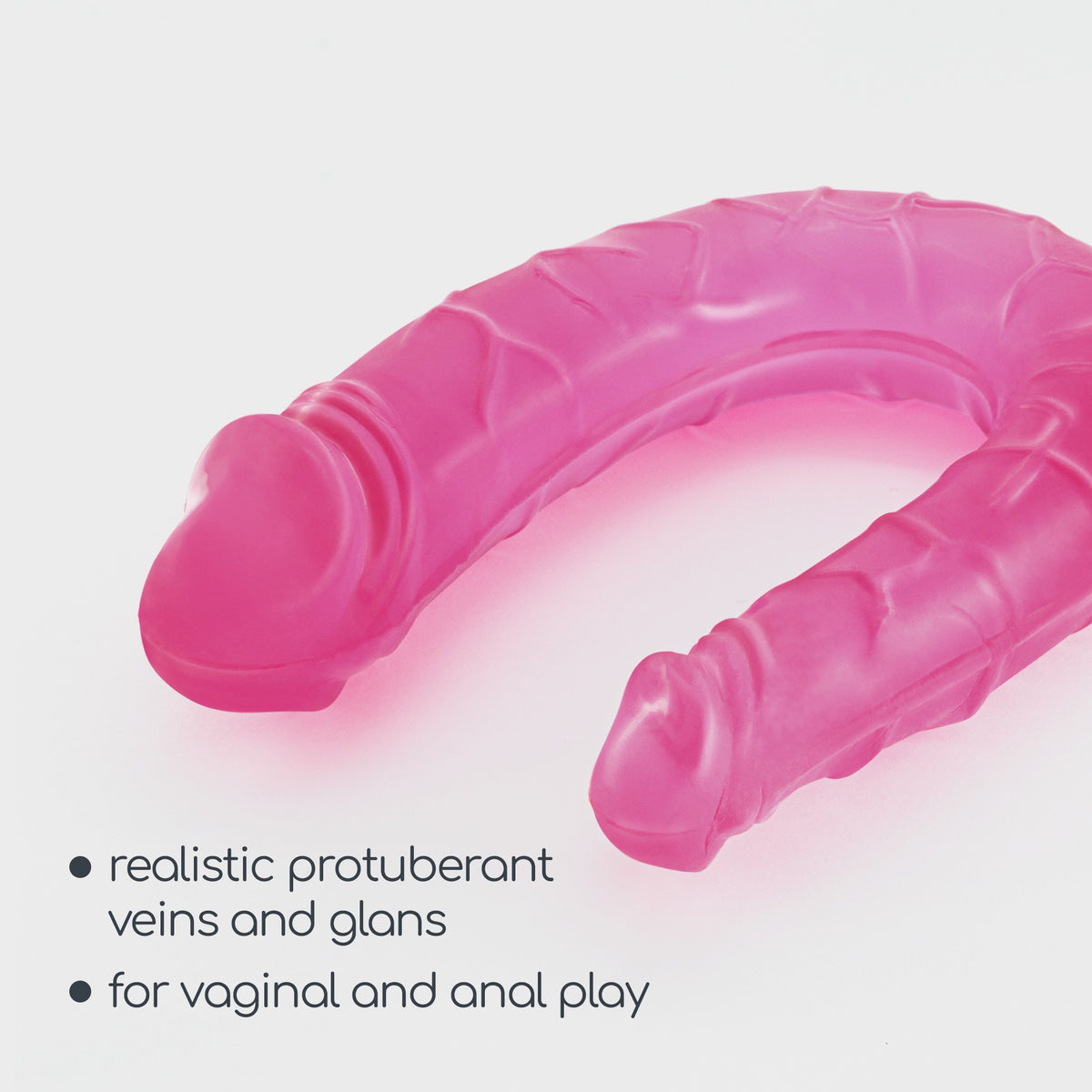Deep Diver Dildo Duplo Com Lubrificante Anal 50Ml Crushious Rosa