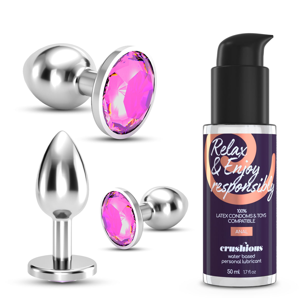Bijou Anal Wet Train Trio Crushious Rosa