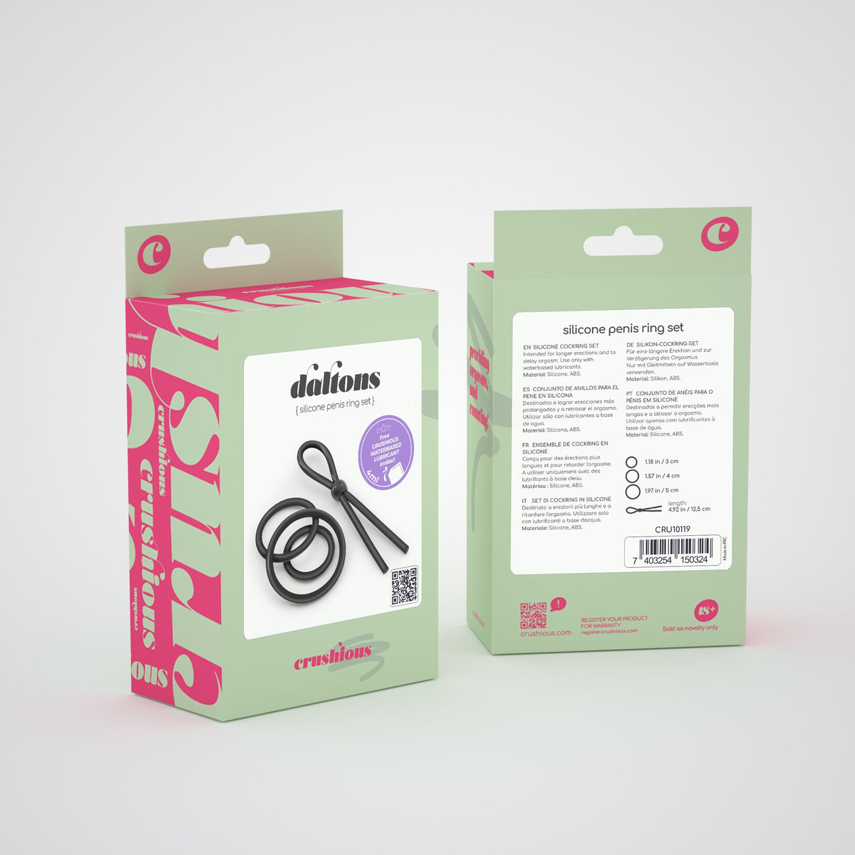 Daltons Conjunto De Anéis De Silicone Para O Pénis Crushious