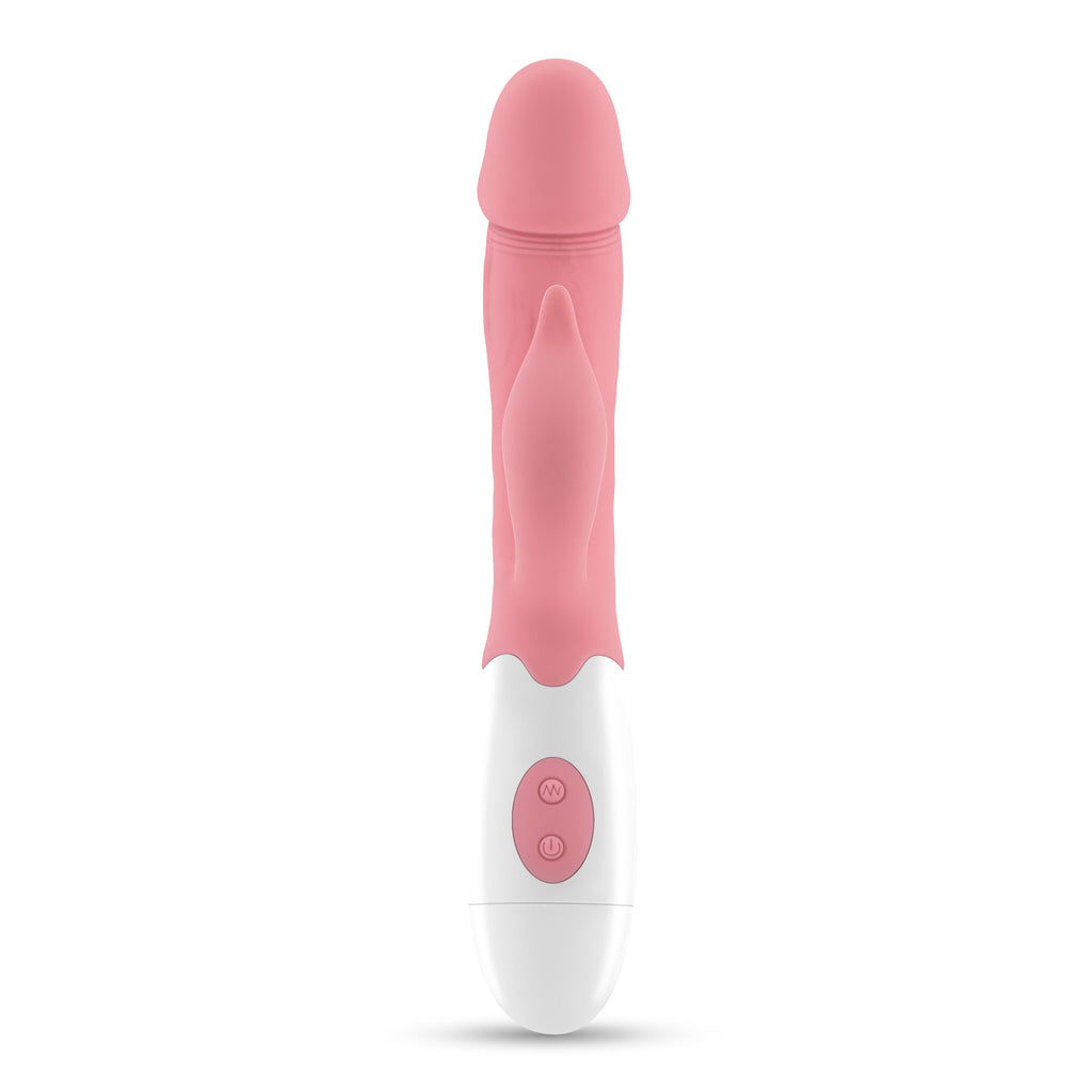 Vibrador Com Estimulador De Clitóris Mochi Rosa E Lubrificante À Base De Água Incluído Crushious