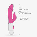 Vibrador Com Estimulador De Clitóris Mochi Rosa E Lubrificante À Base De Água Incluído Crushious