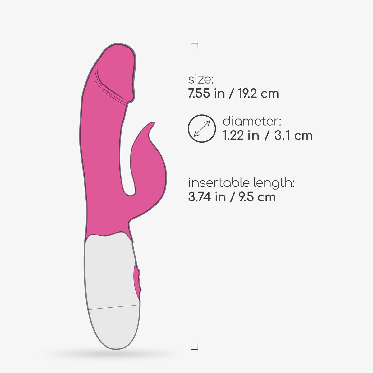 Vibrador Com Estimulador De Clitóris Mochi Rosa E Lubrificante À Base De Água Incluído Crushious