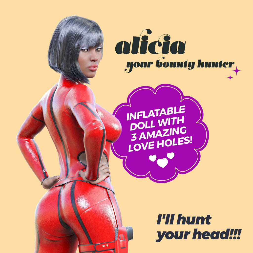 Alicia A Caça Recompensas Boneca Insuflável Mulata Crushious