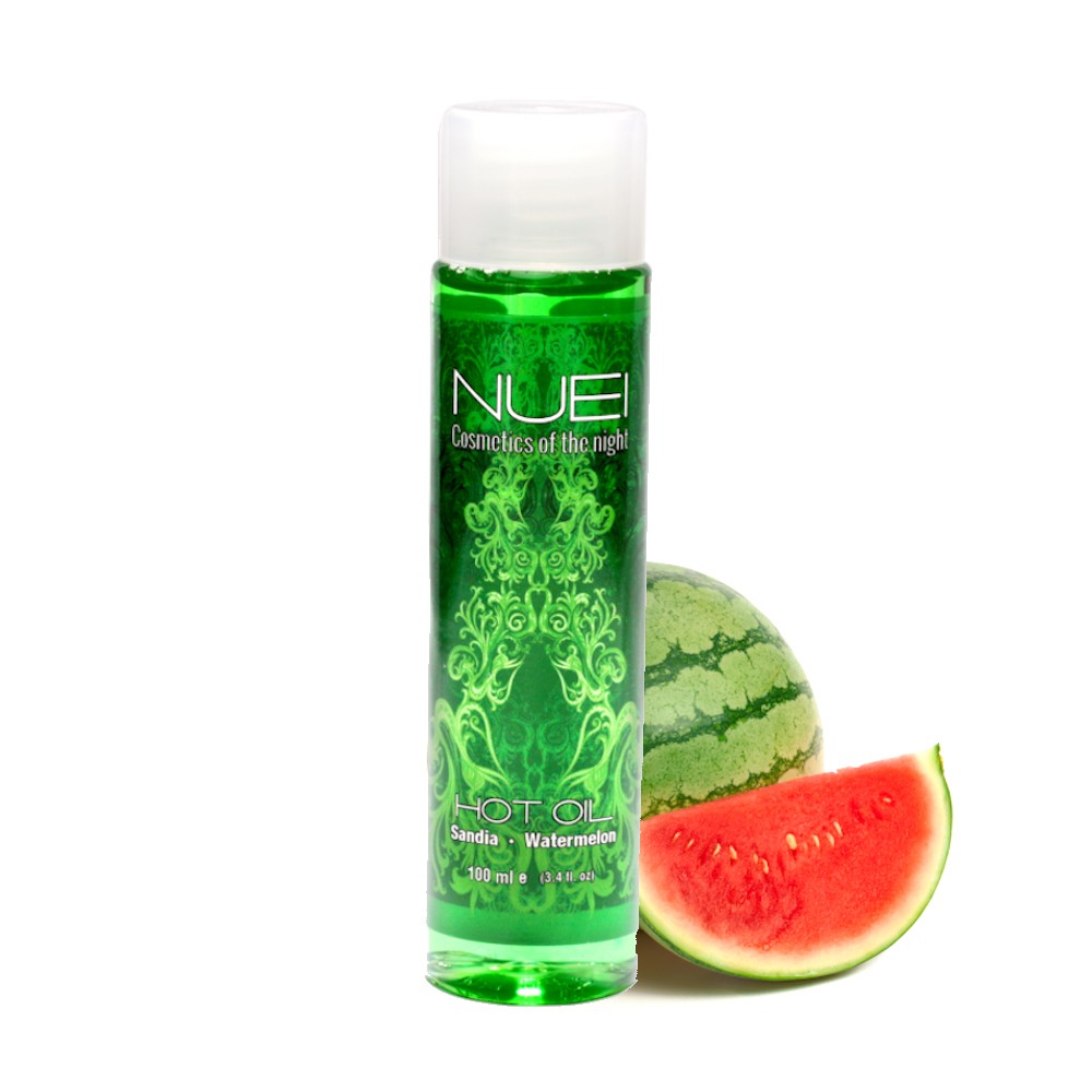 Óleo De Massagem Com Efeito Calor Melancia Hot Oil Nuei 100Ml