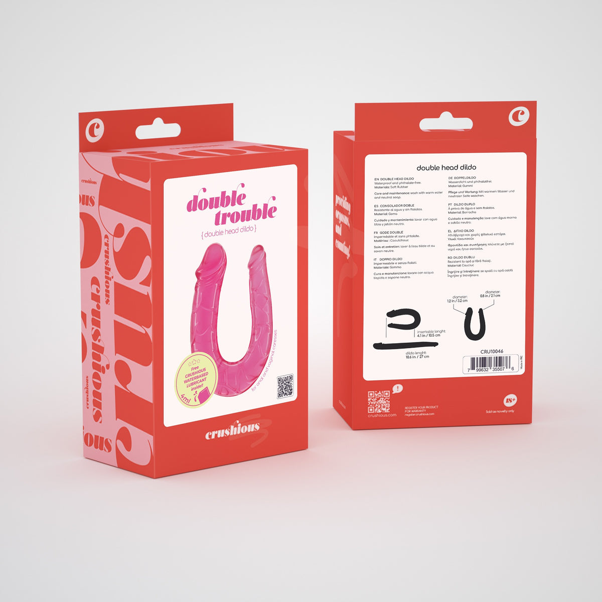 Dildo Duplo Double Trouble Crushious Rosa