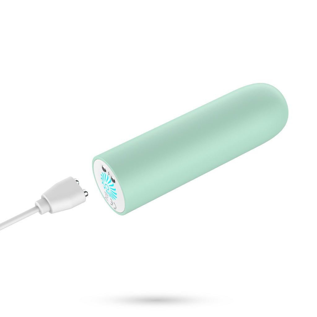 Quackers Bala Vibratória Recarregável Por Usb Verde Menta Crushious