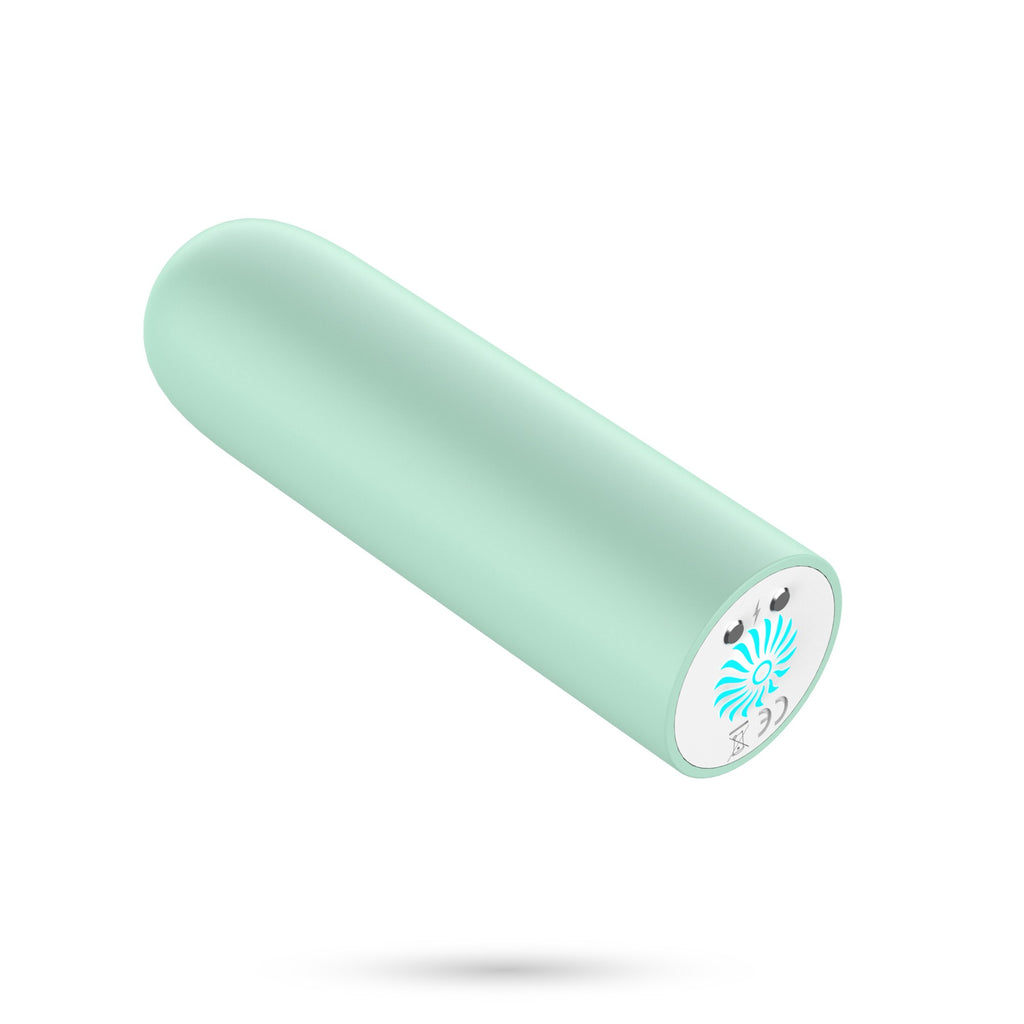 Quackers Bala Vibratória Recarregável Por Usb Verde Menta Crushious