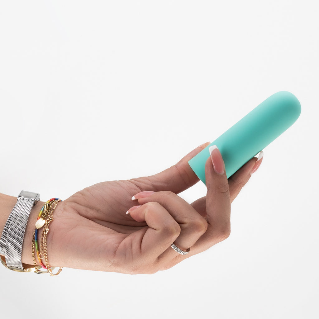 Quackers Bala Vibratória Recarregável Por Usb Verde Menta Crushious