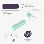 Quackers Bala Vibratória Recarregável Por Usb Verde Menta Crushious