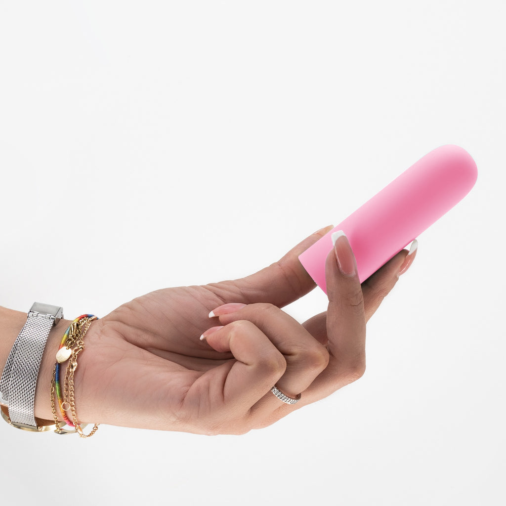 Quackers Bala Vibratória Recarregável Por Usb Rosa Crushious
