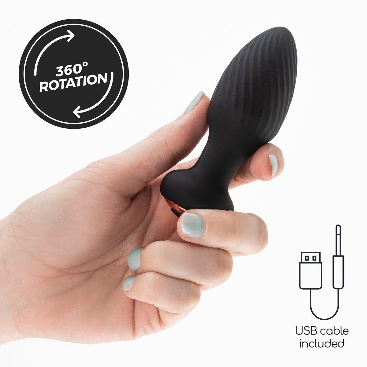 Twister Plug Anal Rotativo Com Controlo Remoto Crushious
