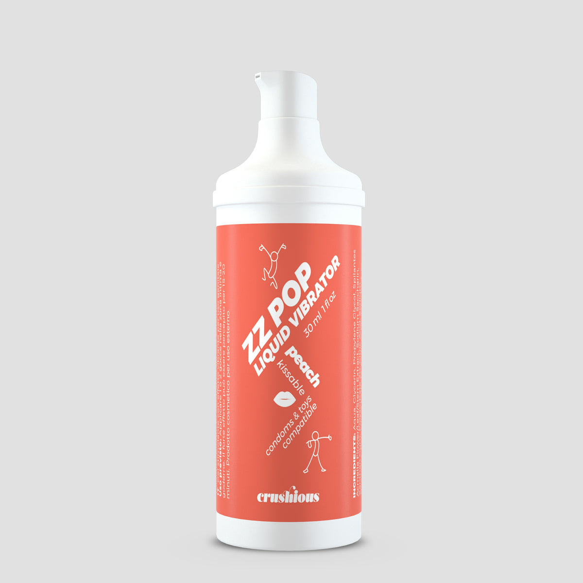Vibrador Líquido Zz Pop Com Aroma Pêssego 30Ml Crushious