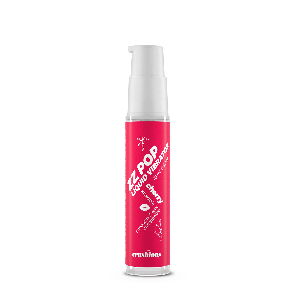 Vibrador Líquido Zz Pop Com Aroma Cereja 10Ml Crushious